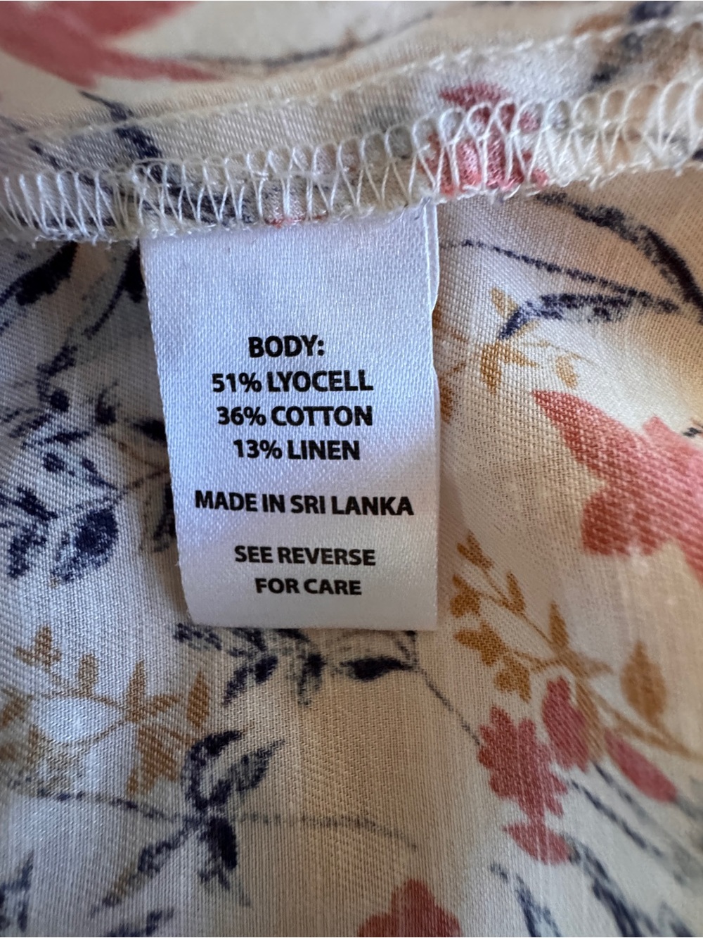 Spartina 449 Button-Down Shirt with Red & Navy Floral Print - Picture 5 of 5